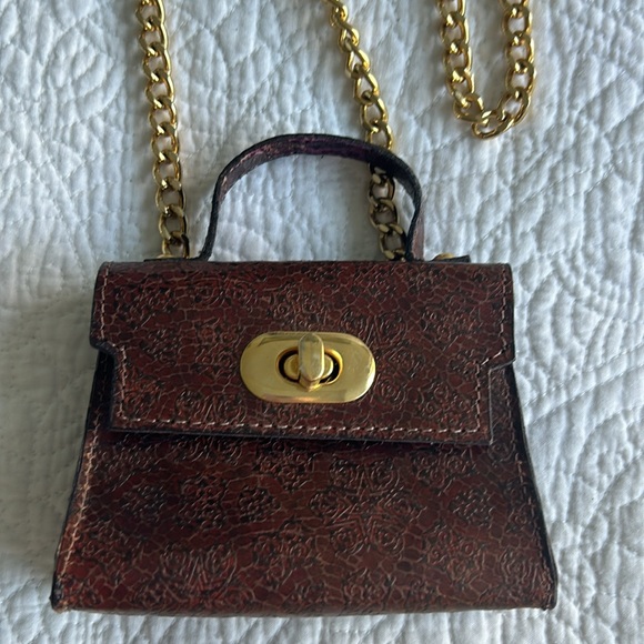 Beautiful vintage, tiny Crossbody purse – leather - Picture 3 of 7